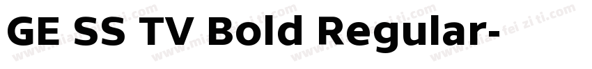 GE SS TV Bold Regular字体转换